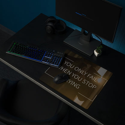 Motivational Mouse Pad Black And White For Gaming Desk Modern Minimalist Typography Art Inspiring Esports