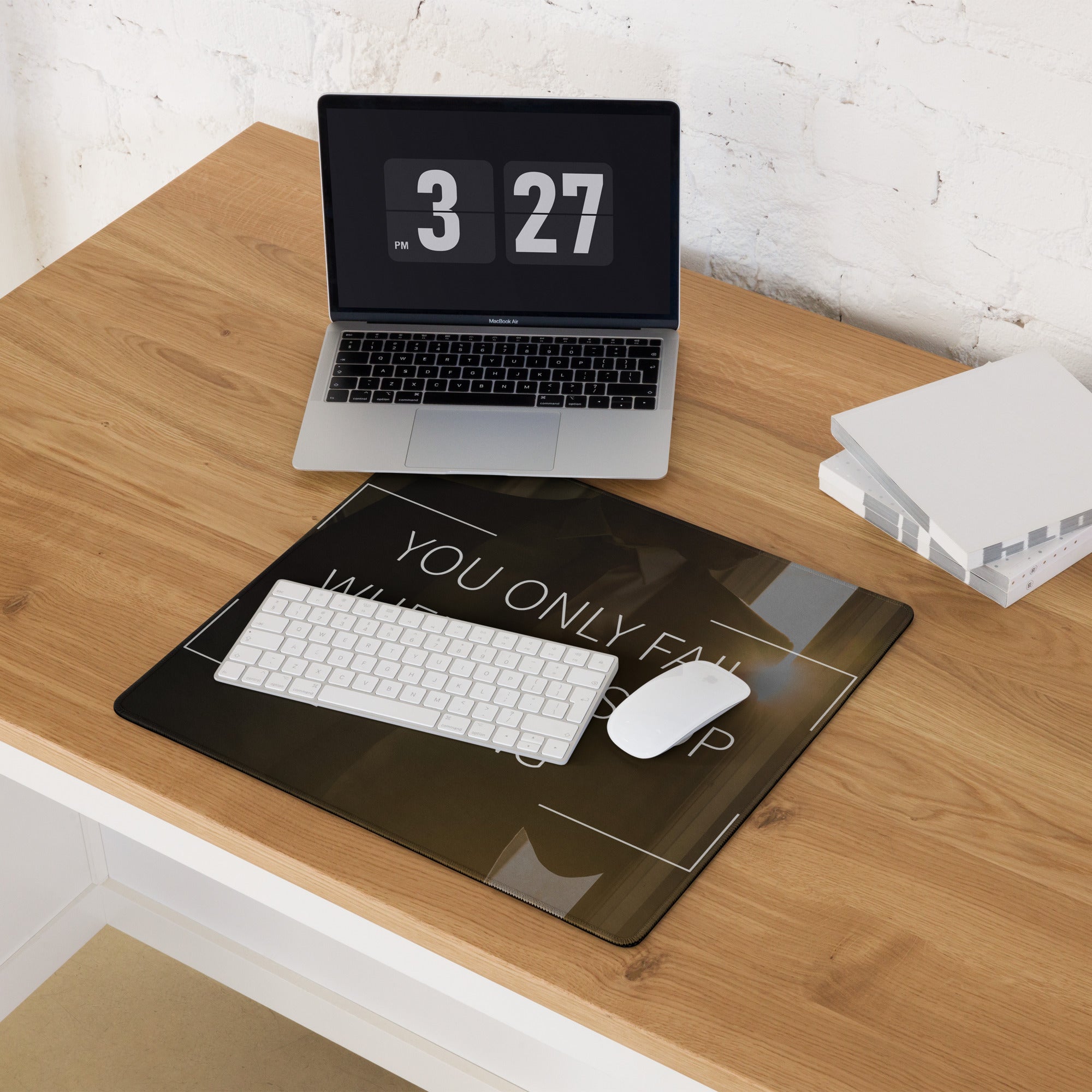 Motivational Mouse Pad Black And White For Gaming Desk Modern Minimalist Typography Art Inspiring Esports