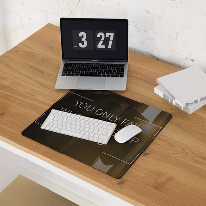 Motivational Mouse Pad Black And White For Gaming Desk Modern Minimalist Typography Art Inspiring Esports