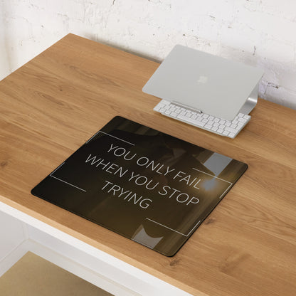 Motivational Mouse Pad Black And White For Gaming Desk Modern Minimalist Typography Art Inspiring Esports