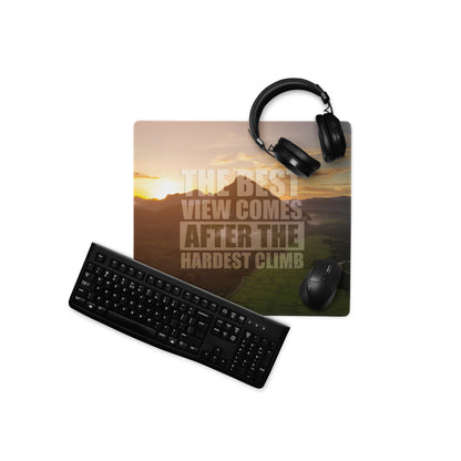 Motivational Quote Mouse Pad Sunset Gold Orange Tones For Desk Office Modern Studio Uplifting Mood Printed