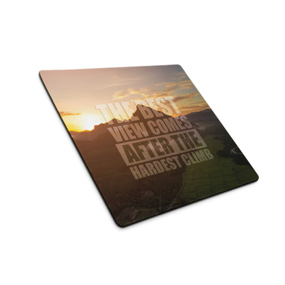 Motivational Quote Mouse Pad Sunset Gold Orange Tones For Desk Office Modern Studio Uplifting Mood Printed