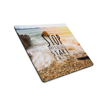 Motivational Mouse Pad Sunset Ocean Colors For Desk Office Modern Minimalist Style Inspiring Gamers Photo Print