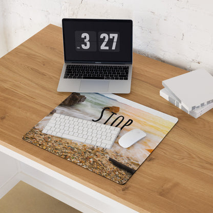 Motivational Mouse Pad Sunset Ocean Colors For Desk Office Modern Minimalist Style Inspiring Gamers Photo Print