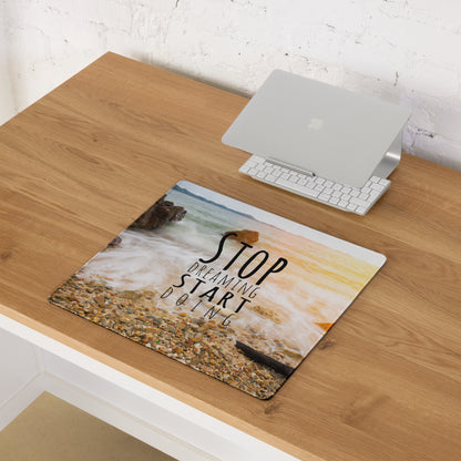 Motivational Mouse Pad Sunset Ocean Colors For Desk Office Modern Minimalist Style Inspiring Gamers Photo Print