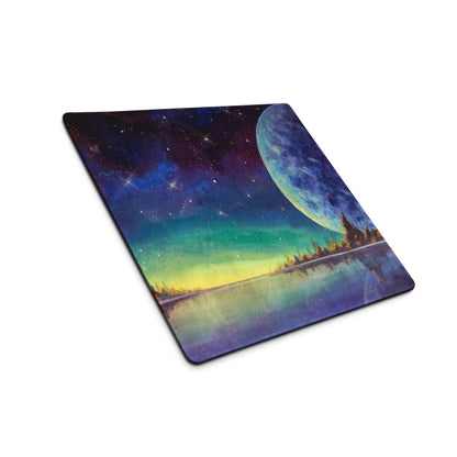 Cosmic Nightscape Mouse Pad - Space Mouse Pad Purple Blue For Gaming Dreamy Mood Cosmic Decor Digital Painting