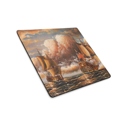 Vintage Maritime Sailing Ship Mouse Pad - Sailing Ships Nautical Desk Pad Vintage Maritime Oil Painting