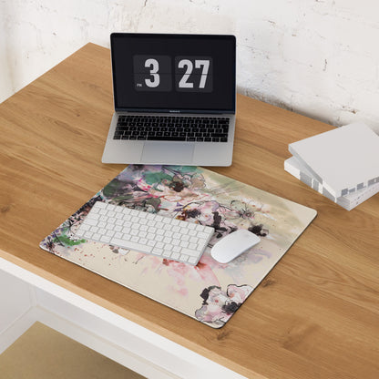 Floral Watercolor Desk Pad Pastel Tones - Floral Desk Pad Pastel Tones For Home Office Modern Calming Mood Watercolor