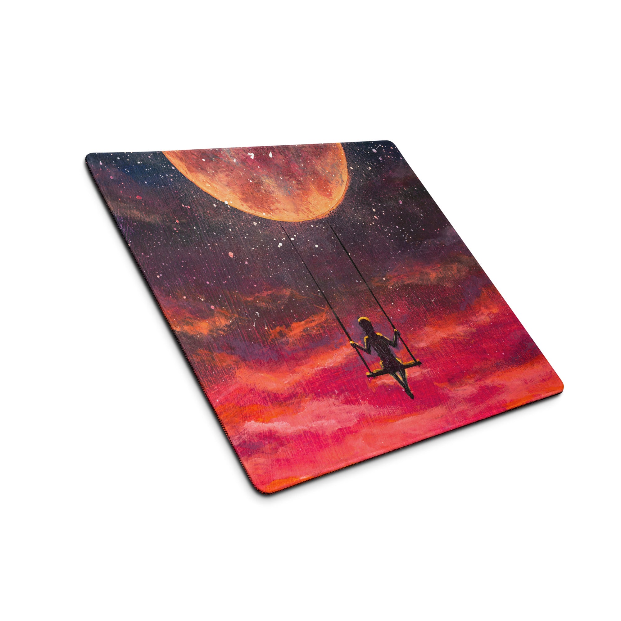 Cosmic Sunset Galaxy Pad - Space Galaxy Mouse Pad Purple Pink Orange Gaming Desk Dreamy Celestial Mood Modern Decor Print