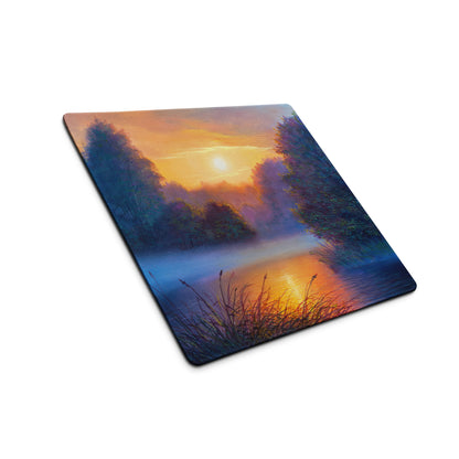 Sunset Vista Landscape Mouse Pad - Mouse Pad Sunset Orange Blue Purple Desk Gaming Landscape Impressionist