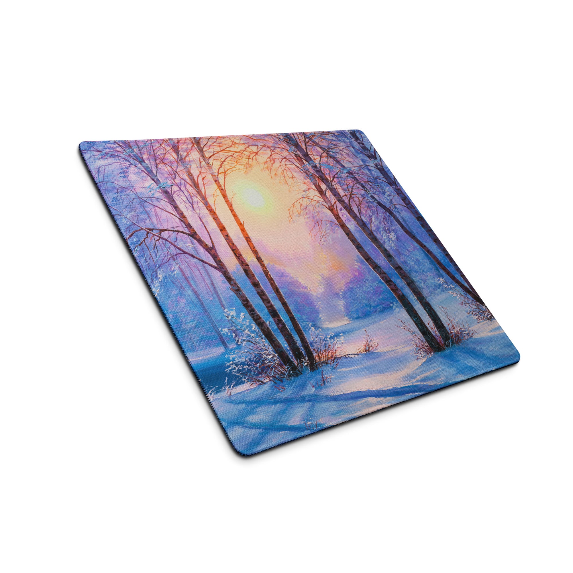 Aurora Forest Gaming Mouse Pad - Gaming Mouse Pad Blue Sunset Home Office Contemporary Art Calm Mood Minimalist Decor
