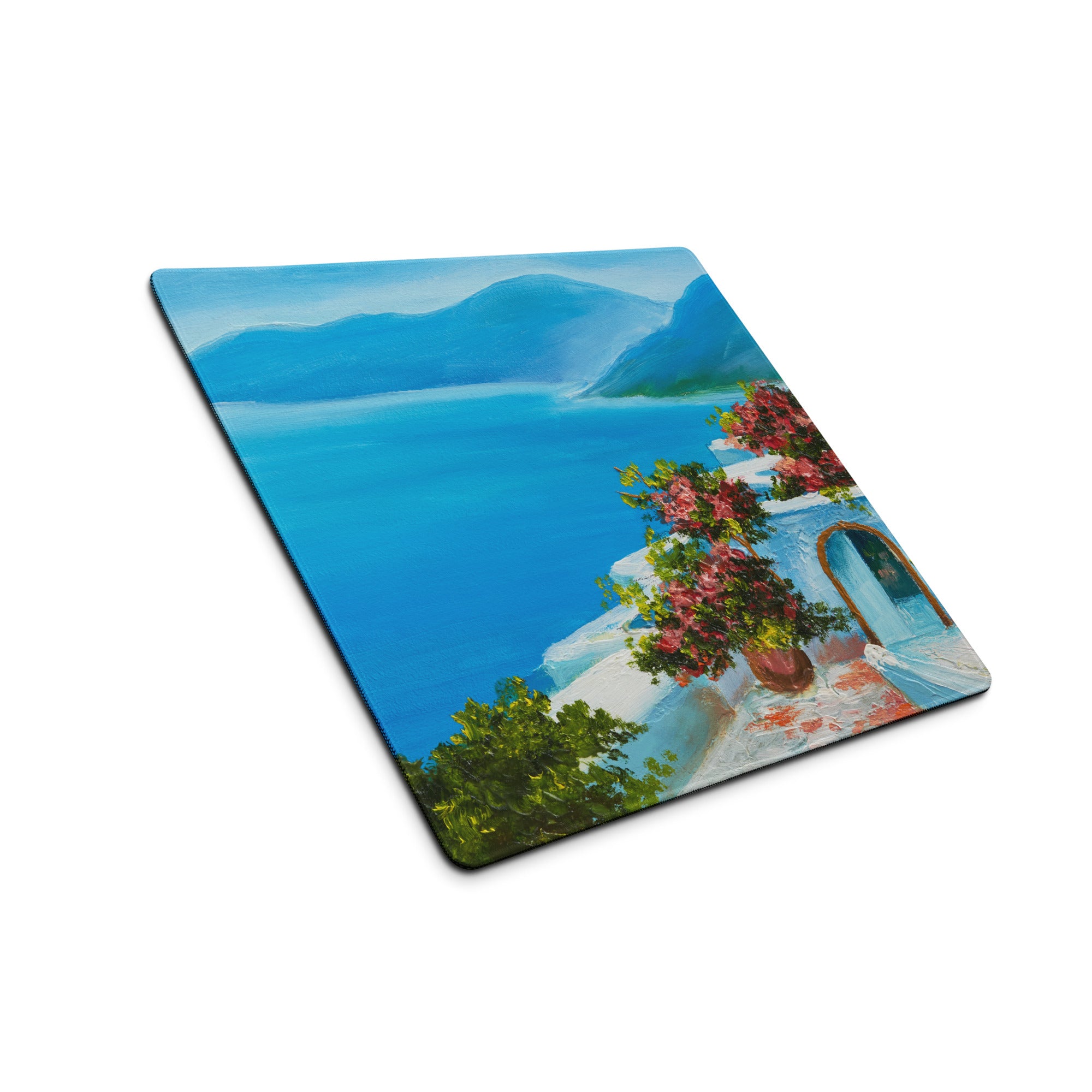 Azure Coastal Landscape Mouse Pad - Coastal Landscape Blue Ocean Office Decor Calm Mood Ocean Decor Gaming Desk Mat