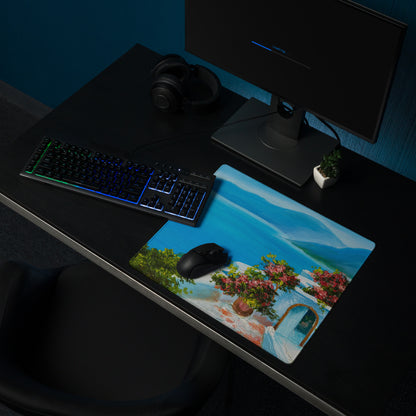 Azure Coastal Landscape Mouse Pad - Coastal Landscape Blue Ocean Office Decor Calm Mood Ocean Decor Gaming Desk Mat