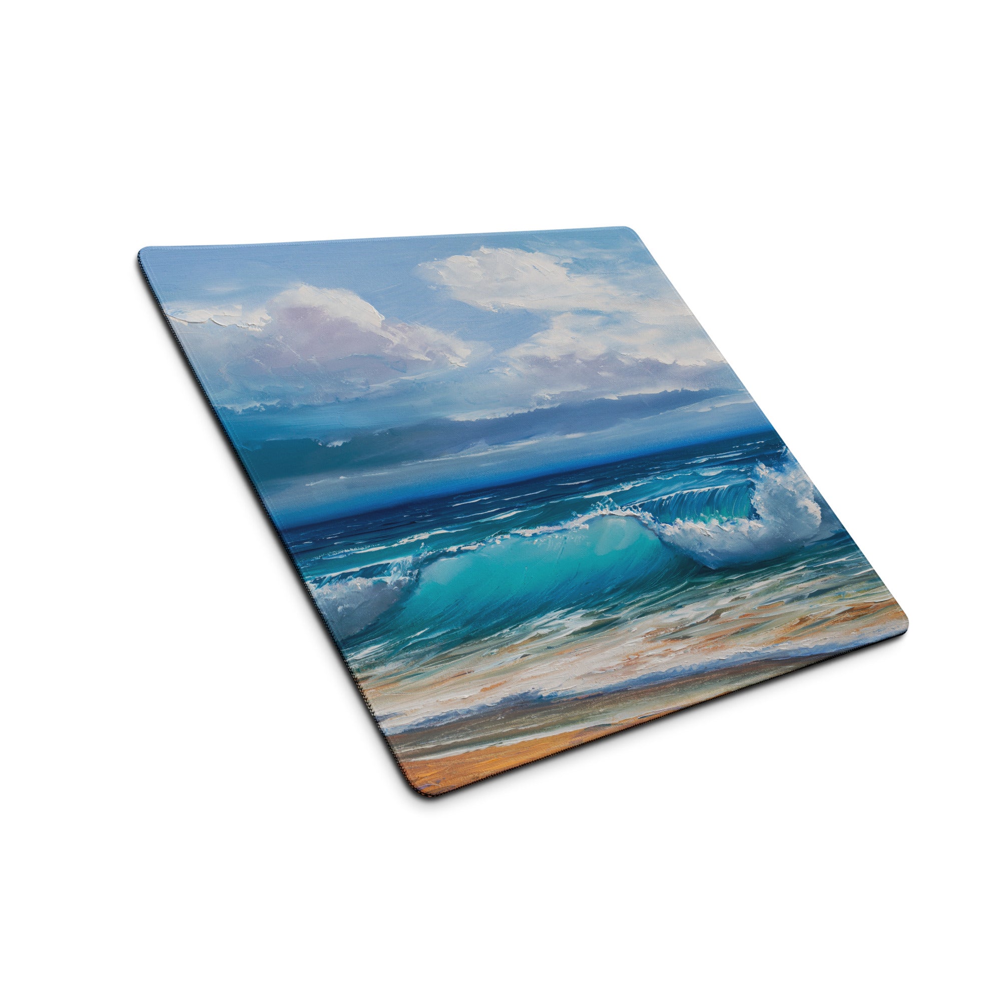 Oceanic Sky Seascape Mouse Pad - Seascape Ocean Blues Desk Pad Coastal Calm Mood Coastal Decor Gaming Pad Digital Print