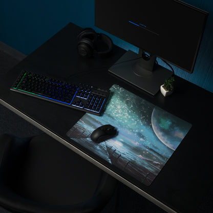Nebula Night Gaming Mouse Pad - Gaming Mouse Pad Blue Teal Desk Dreamy Mood Modern Decor Non Slip Digital