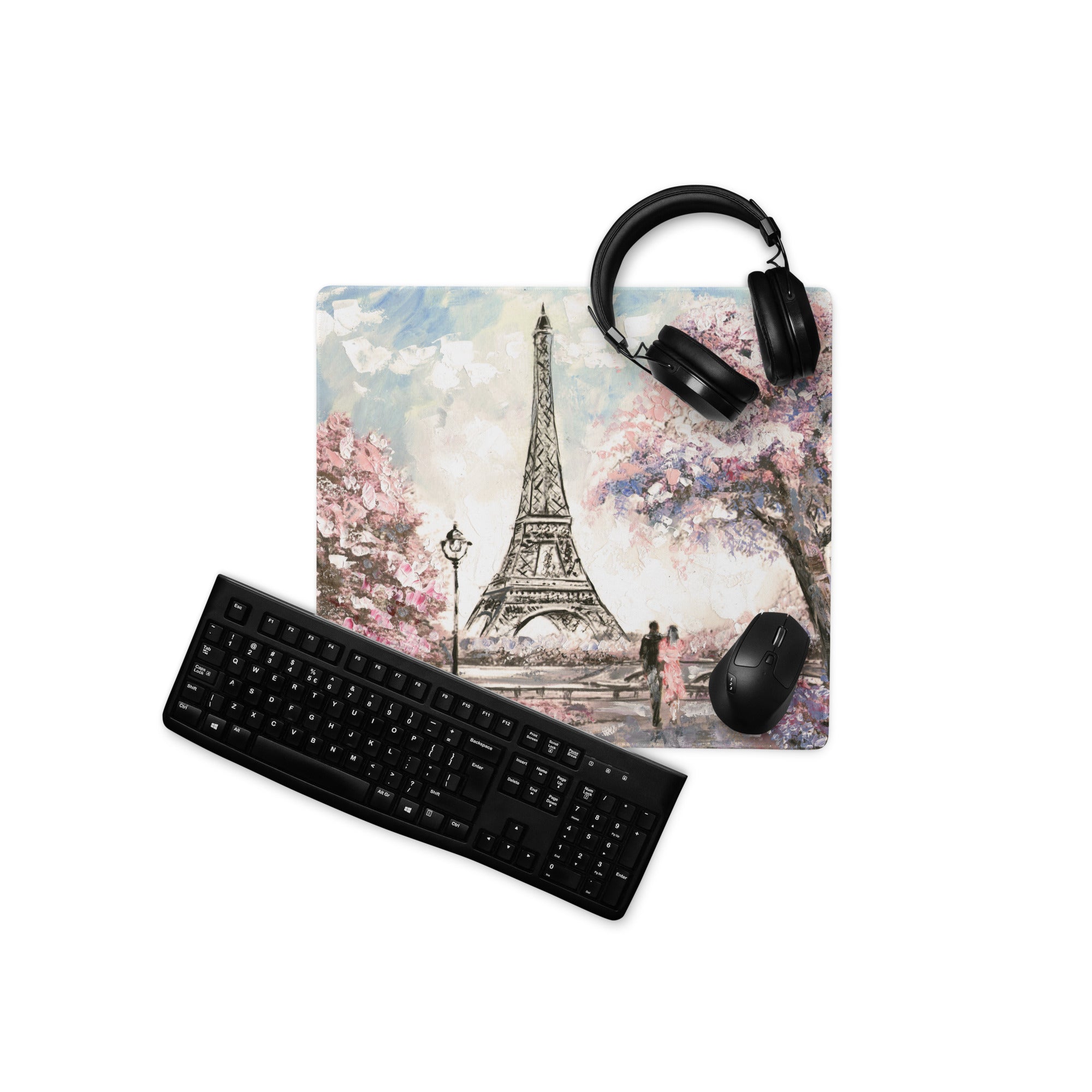 Pastel Paris Eiffel Pad - Eiffel Paris Pastel Pink Blue Desk Romantic Modern Decor Art