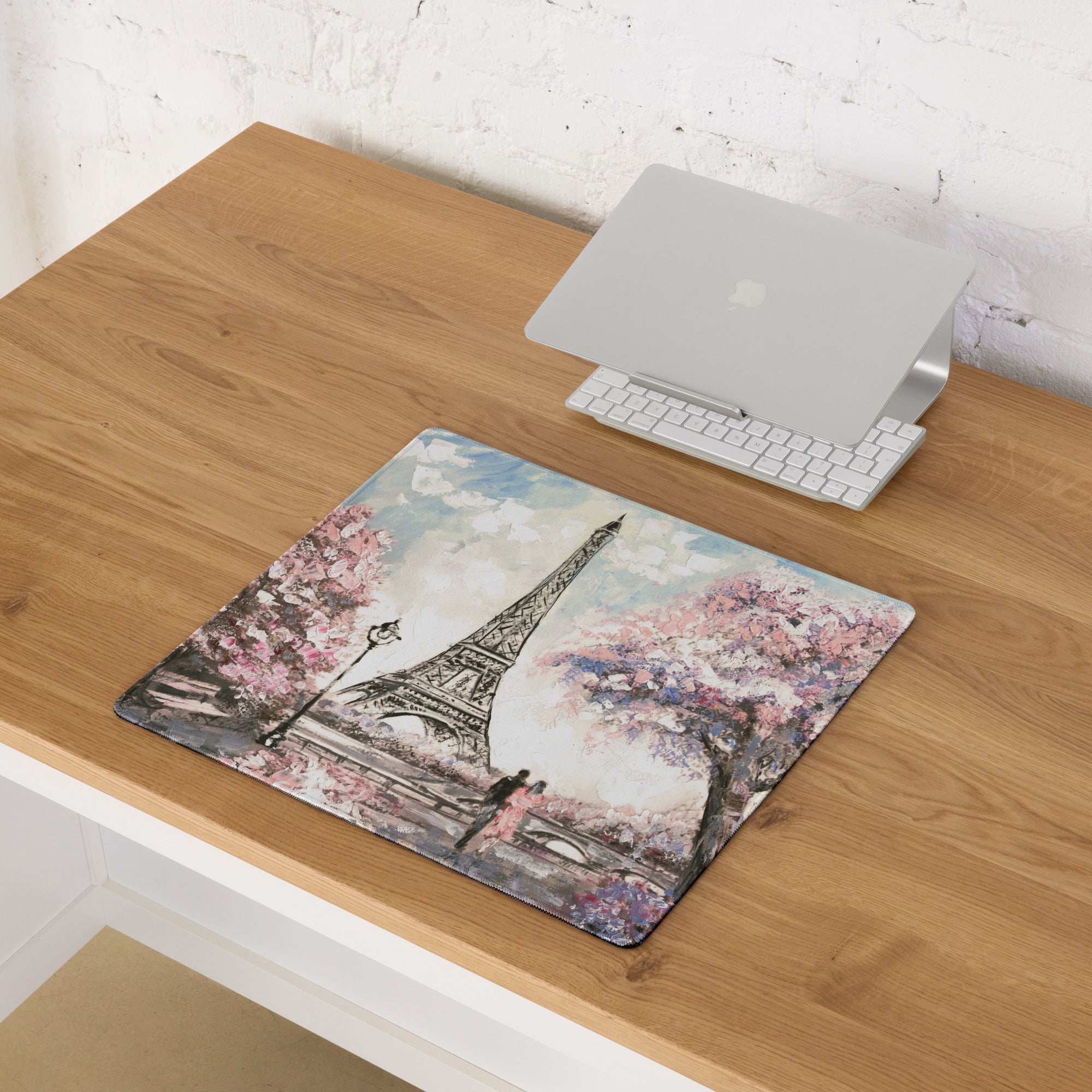 Pastel Paris Eiffel Pad - Eiffel Paris Pastel Pink Blue Desk Romantic Modern Decor Art