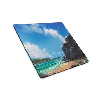 Coastal Sky Seascape Gaming Mouse Pad - Seascape Mouse Pad Blue Turquoise Desk Setup Calm Mood Non Slip