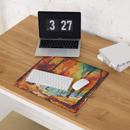 Vibrant Autumn Forest Gaming Pad - Gaming Mouse Pad Multicolor Autumn Palette Home Office Artistic Energetic Mood Modern