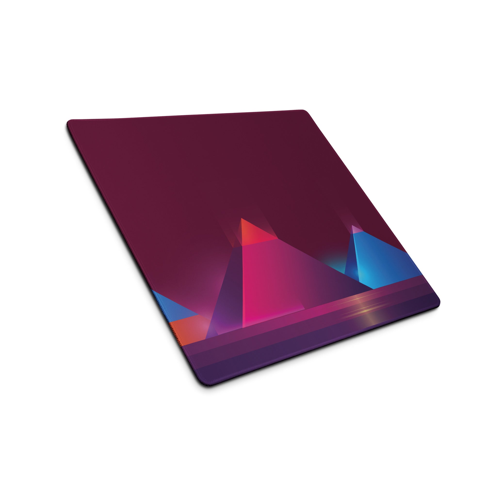 Vibrant Geometric Gaming Mouse Pad - Gaming Mouse Pad Purple Magenta Blue Geometric Desk Energetic Esports Digital Art