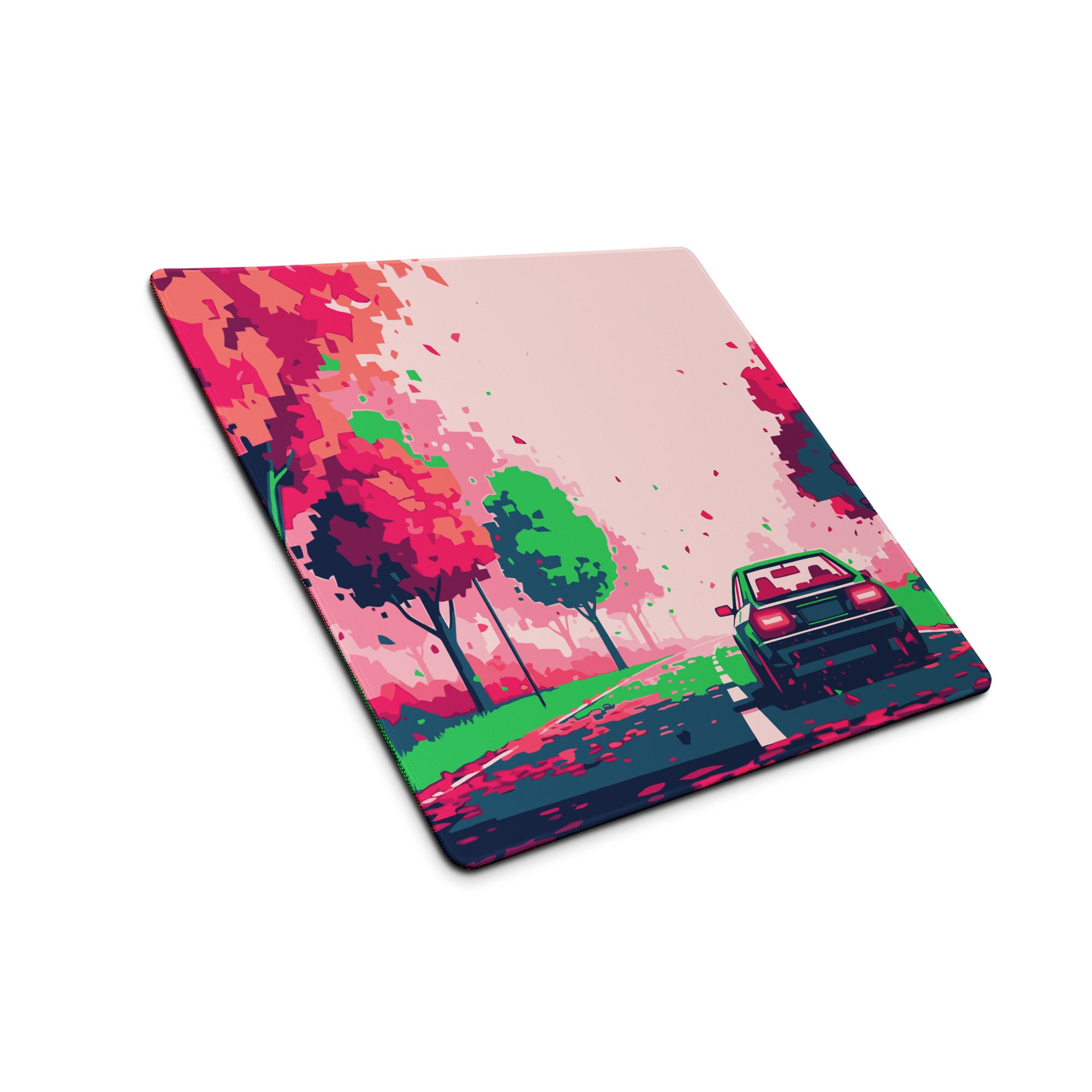 Vivid Pink Forest Gaming Mouse Pad - Pink Forest Desktop Mouse Pad Modern Art Vibrant Mood Contemporary Decor Desk Mat