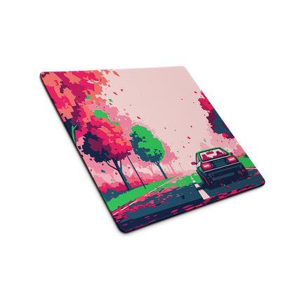 Vivid Pink Forest Gaming Mouse Pad - Pink Forest Desktop Mouse Pad Modern Art Vibrant Mood Contemporary Decor Desk Mat