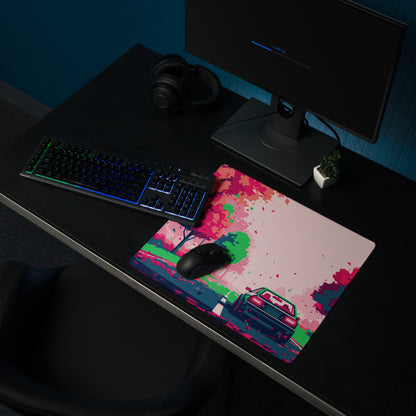Vivid Pink Forest Gaming Mouse Pad - Pink Forest Desktop Mouse Pad Modern Art Vibrant Mood Contemporary Decor Desk Mat