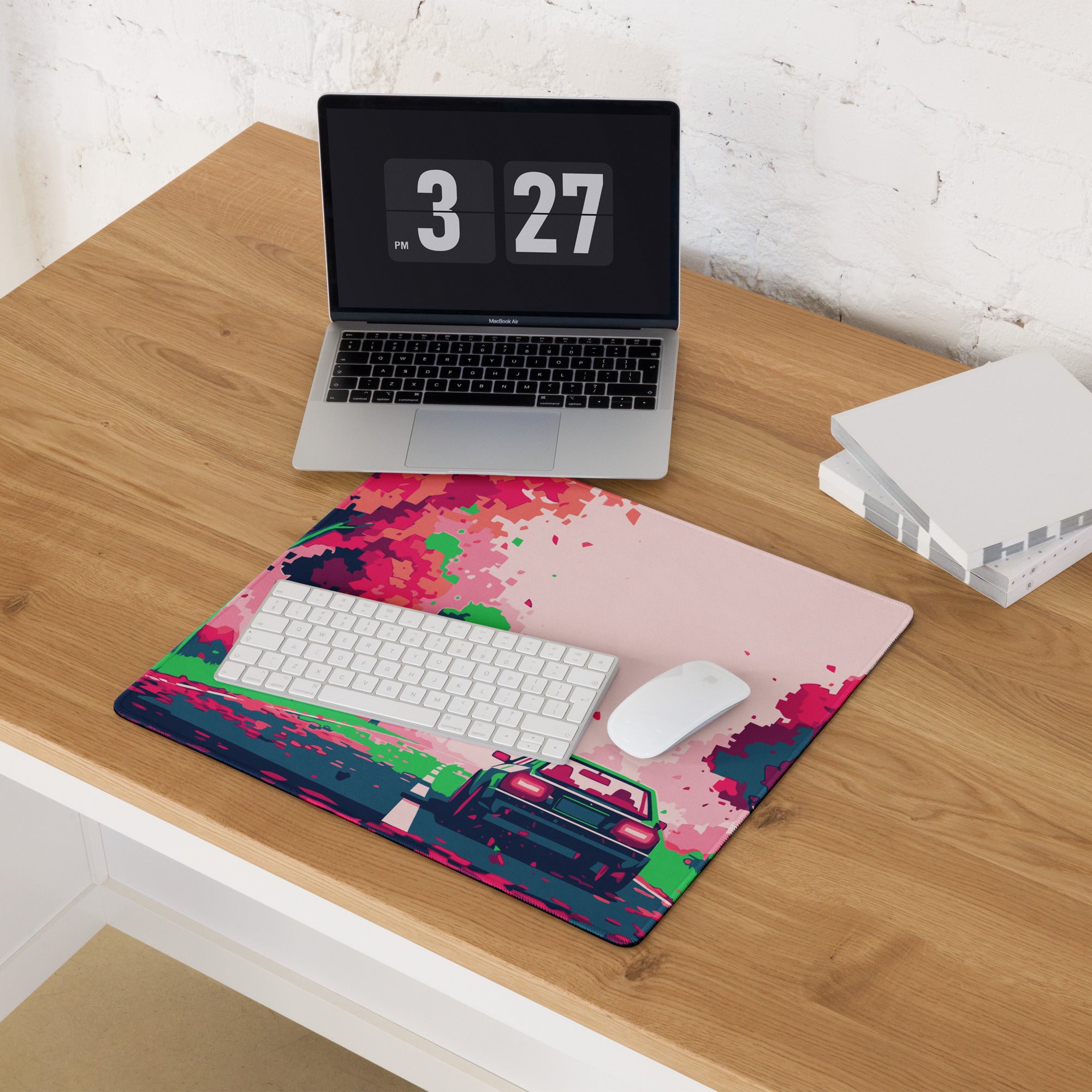 Vivid Pink Forest Gaming Mouse Pad - Pink Forest Desktop Mouse Pad Modern Art Vibrant Mood Contemporary Decor Desk Mat