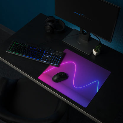 Nebula Neon Gaming Mouse Pad - Gaming Mouse Pad Purple Pink Desk Neon Gradient Mood Neon Cyberpunk RGB Digital Art