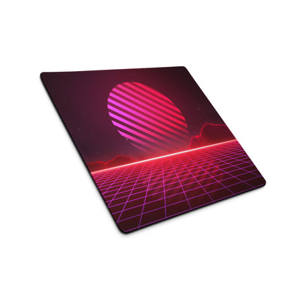 Neon Grid Prism Mouse Pad - Gaming Mouse Pad Neon Pink Desk Cyberpunk Vibrant Mood Cyberpunk Decor Esports Mat