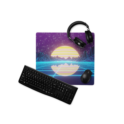 Neon Cosmos Gaming Mouse Pad - Gaming Mouse Pad Purple Blue Neon Desktop Setup Synthwave Cyberpunk Style Immersive Mood