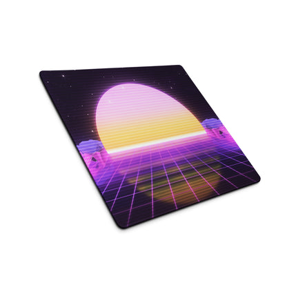 Vaporwave Sunset Gaming Desk Pad - Gaming Pad Purple Pink Desk Setup Vaporwave Dreamy Neon Desk Mat Digital