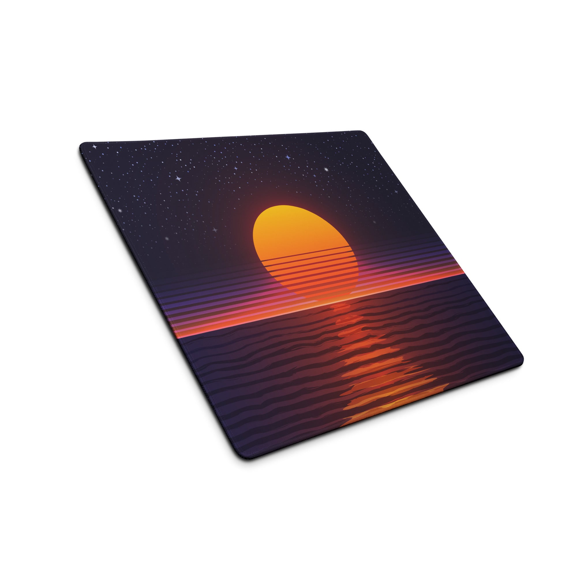 Sunset Starfield Gaming Mouse Pad - Mouse Pad Orange Purple Sunset Desk Neon Mood Vibrant Neon Decor Non Slip