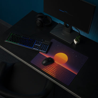Sunset Starfield Gaming Mouse Pad - Mouse Pad Orange Purple Sunset Desk Neon Mood Vibrant Neon Decor Non Slip