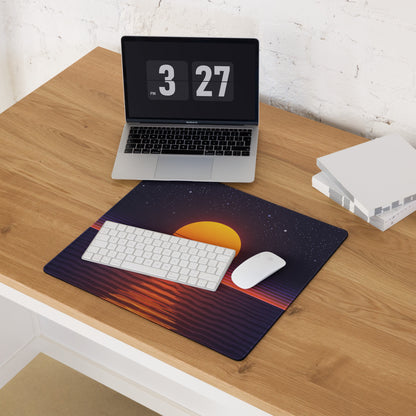 Sunset Starfield Gaming Mouse Pad - Mouse Pad Orange Purple Sunset Desk Neon Mood Vibrant Neon Decor Non Slip
