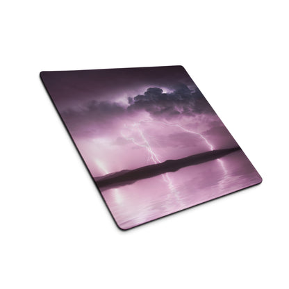 Storm Lightning Gaming Mouse Pad - Gaming Mouse Pad Purple Pink Desk Storm Abstract Moody Futuristic Esports Photography