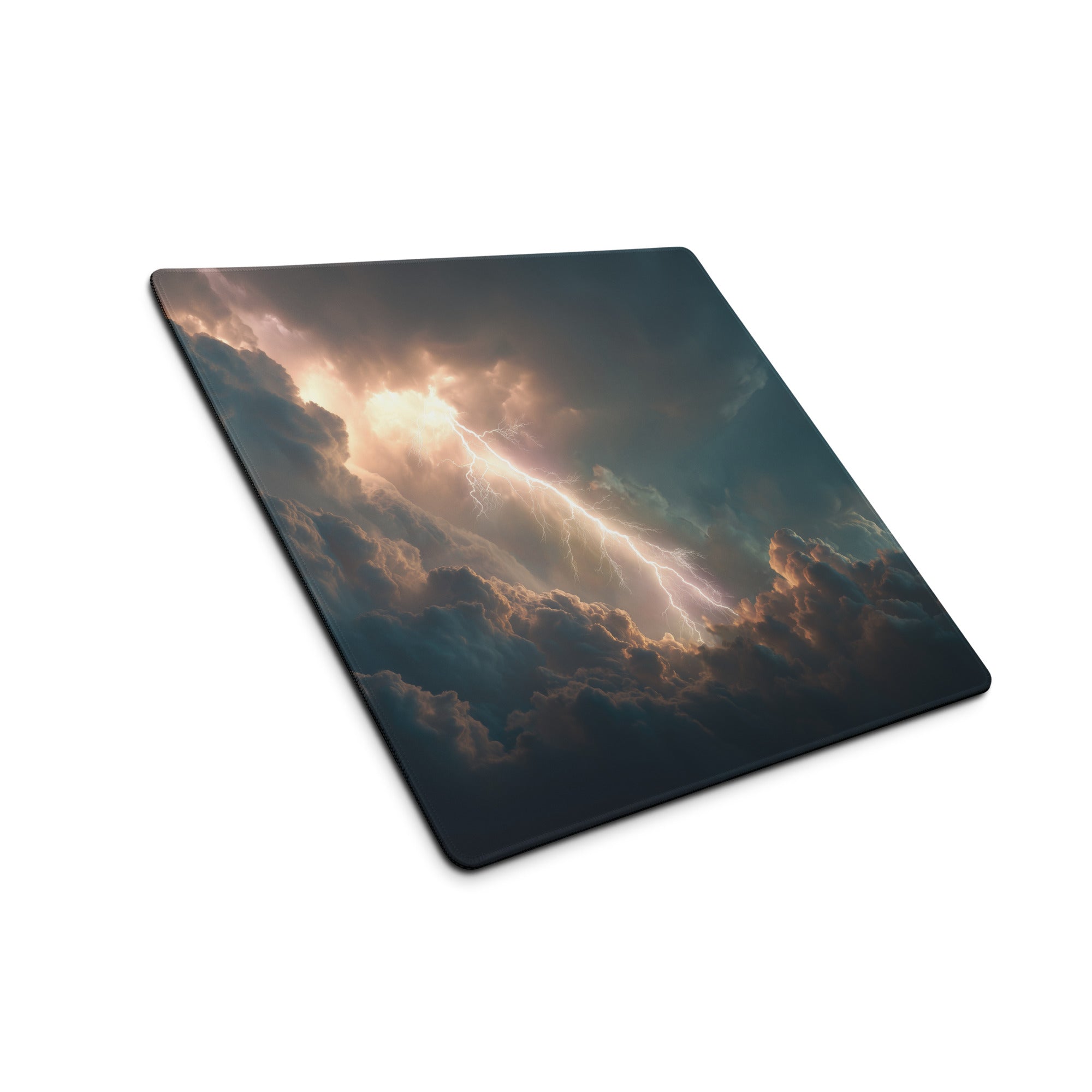 Lightning Storm Gaming Mouse Pad - Gaming Mouse Pad Dark Blue Desktop Modern Moody Atmosphere Esports Photography