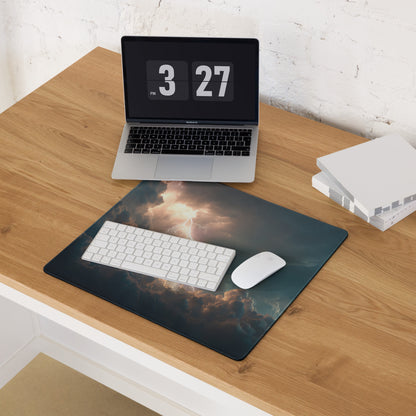 Lightning Storm Gaming Mouse Pad - Gaming Mouse Pad Dark Blue Desktop Modern Moody Atmosphere Esports Photography