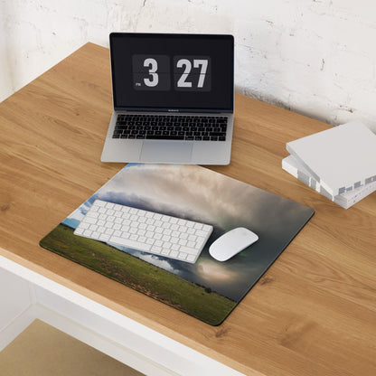 Cinematic Supercell Gaming Mouse Pad - Gaming Mouse Pad Blue Gray Desk Modern Dramatic Sky Mood Landscape Photo