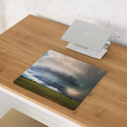 Cinematic Supercell Gaming Mouse Pad - Gaming Mouse Pad Blue Gray Desk Modern Dramatic Sky Mood Landscape Photo