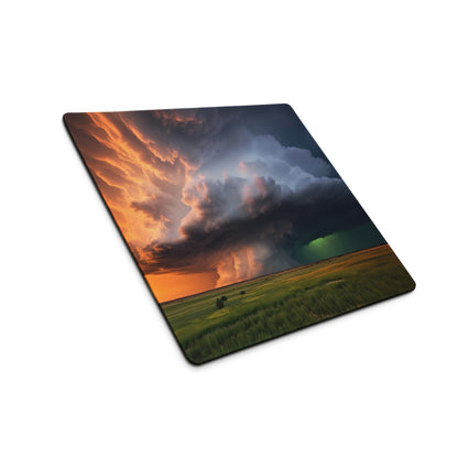 Dusk Supercell Pro Gaming Mouse Pad - Gaming Mouse Pad Orange Blue Sunset Large Desk Pro - Warm Mood, Modern Office, Fabric