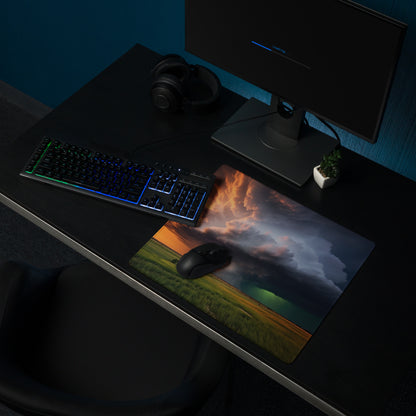 Dusk Supercell Pro Gaming Mouse Pad - Gaming Mouse Pad Orange Blue Sunset Large Desk Pro - Warm Mood, Modern Office, Fabric