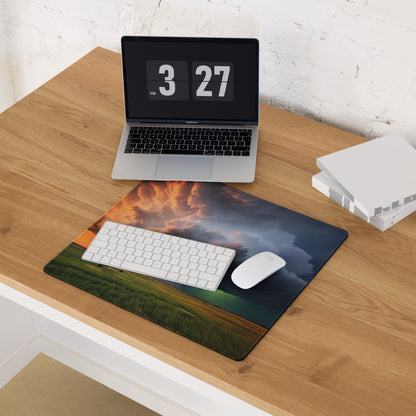 Dusk Supercell Pro Gaming Mouse Pad - Gaming Mouse Pad Orange Blue Sunset Large Desk Pro - Warm Mood, Modern Office, Fabric