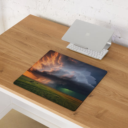 Dusk Supercell Pro Gaming Mouse Pad - Gaming Mouse Pad Orange Blue Sunset Large Desk Pro - Warm Mood, Modern Office, Fabric