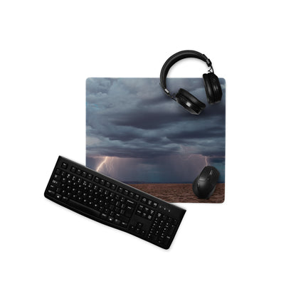 Stormy Lightning Pro Gaming Mouse Pad - Gaming Mouse Pad Blue Storm Desk Dramatic Mood Modern Decor Large Non-Slip Edge