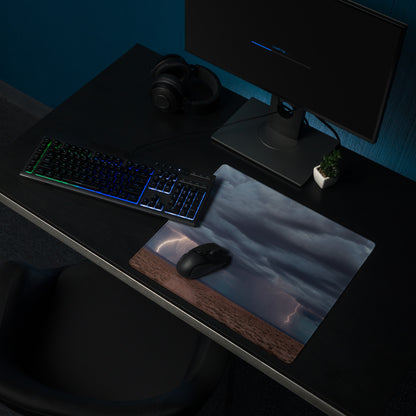 Stormy Lightning Pro Gaming Mouse Pad - Gaming Mouse Pad Blue Storm Desk Dramatic Mood Modern Decor Large Non-Slip Edge