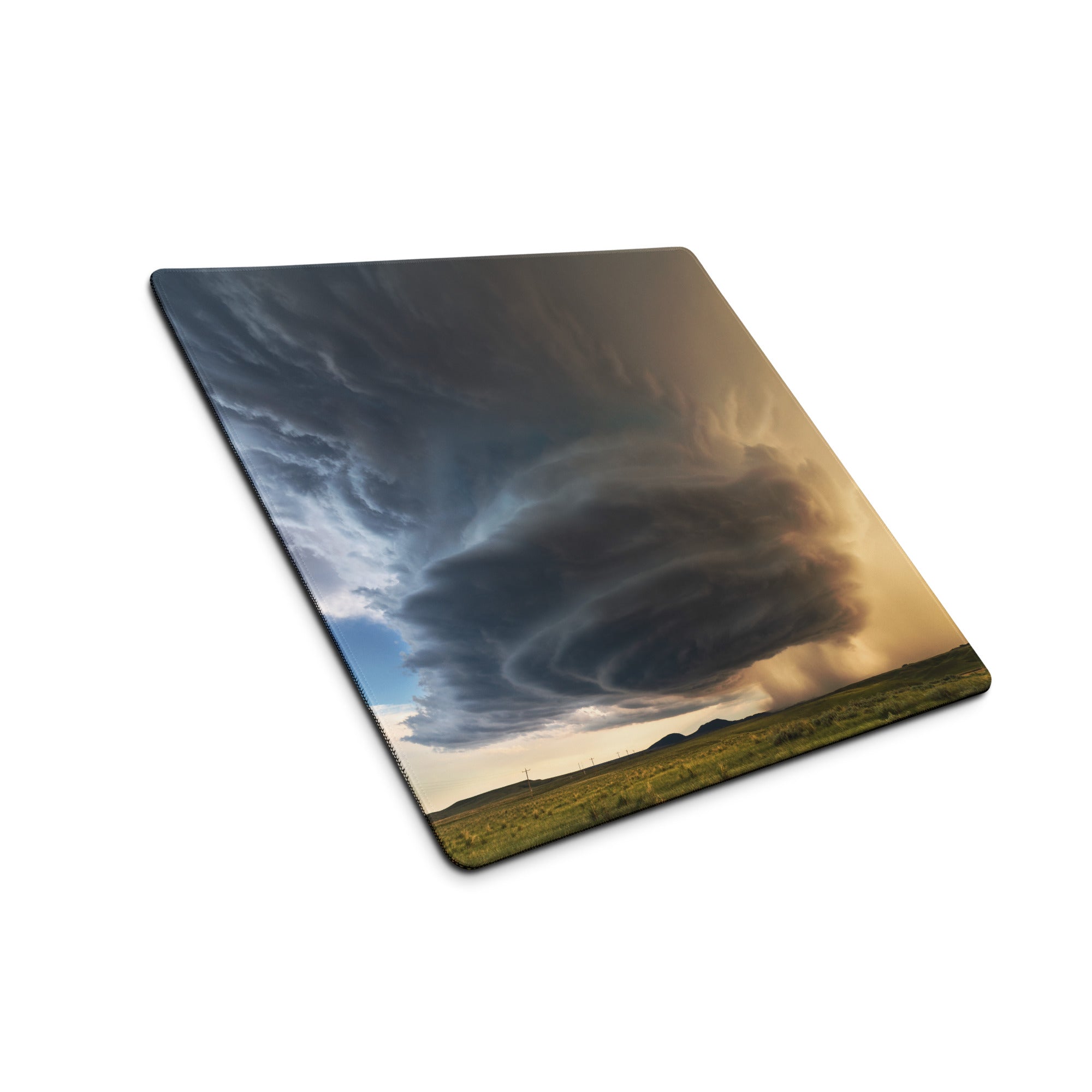 Supercell Panorama Gaming Mouse Pad - Mouse Pad Landscape Blue Gray Sunset Desk Setup Modern Dramatic Mood Minimalist Tech Esports Landscape Photo