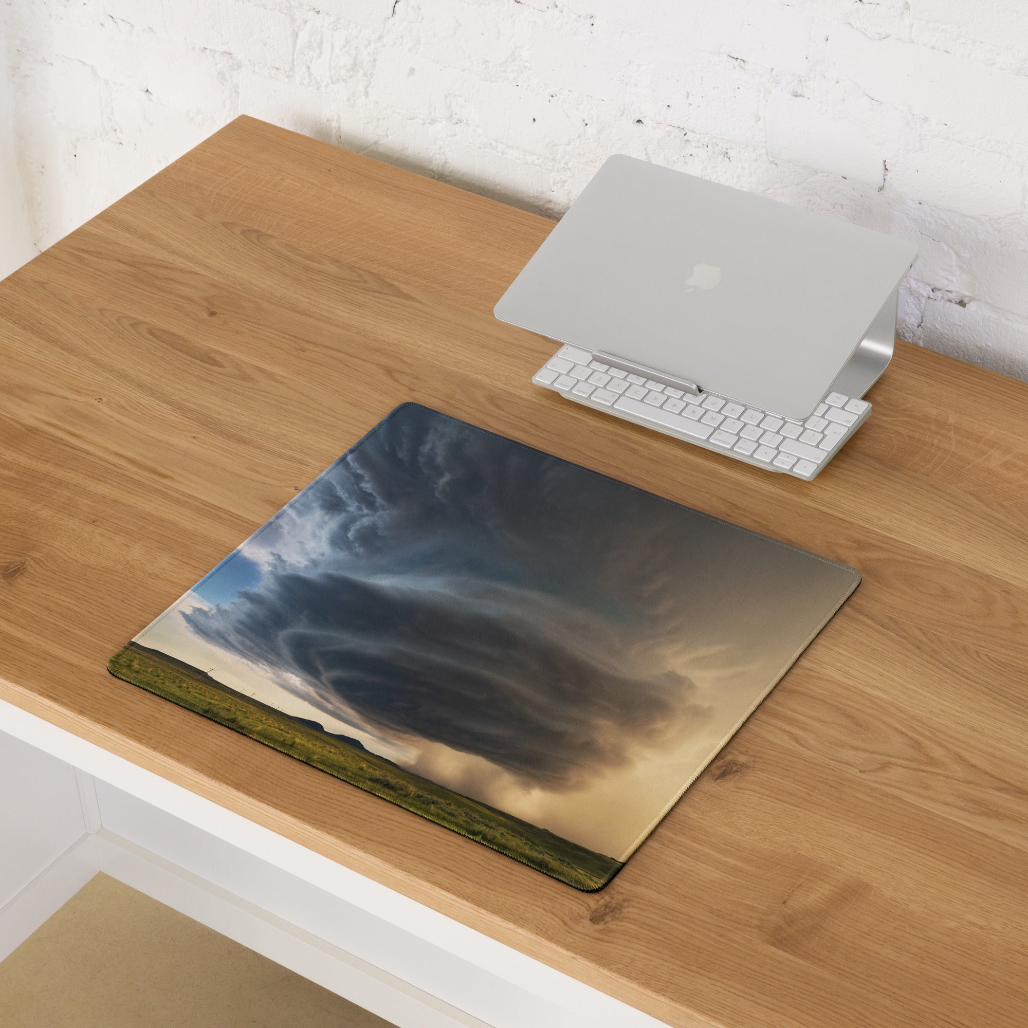 Supercell Panorama Gaming Mouse Pad - Mouse Pad Landscape Blue Gray Sunset Desk Setup Modern Dramatic Mood Minimalist Tech Esports Landscape Photo
