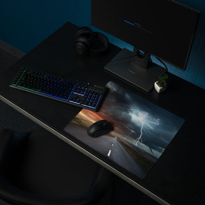 Stormy Lightning Mouse Pad - Gaming Mouse Pad Stormy Blue For Esports Setup Cinematic Epic Mood Modern Tech Decor