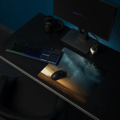 Stormy Desert Tornado Gaming Mouse Pad - Mouse Pad Stormy Blues Sunset Desk Moody Desert Esports Accessory Photography